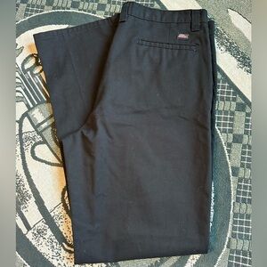 Dickies Black Work Pants with Smooth Finish